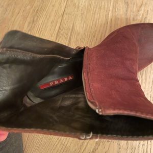 Prada wedge booties
